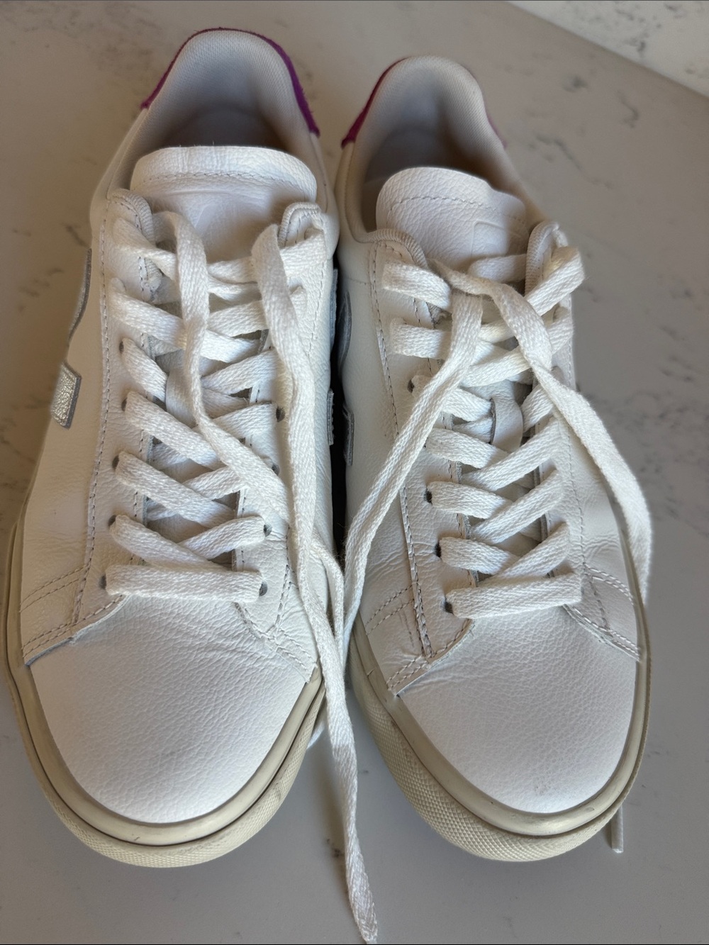 Veja Campo Sneakers Color White Silver Ultraviolet women’s size 7.5 - Picture 6 of 12